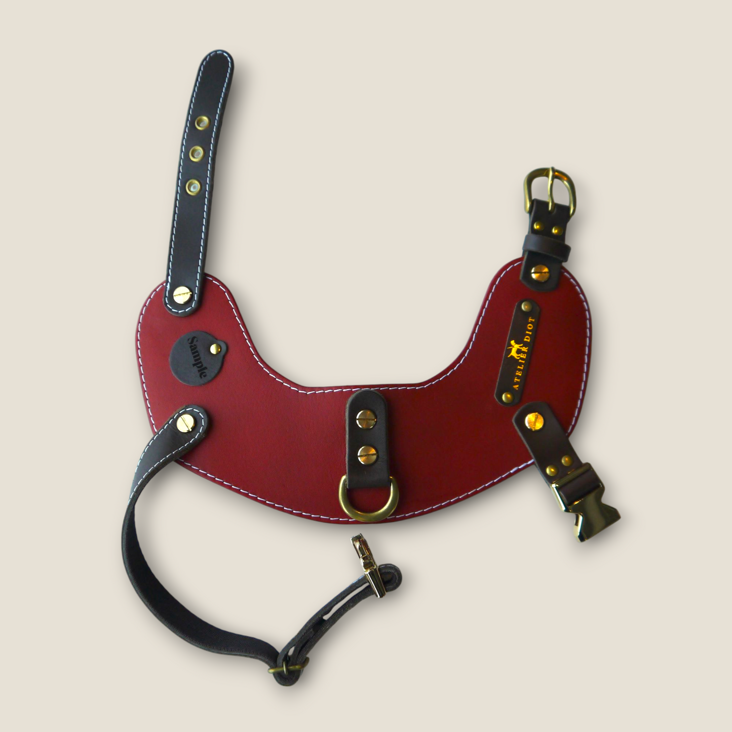 姫路レザー ノルウェージャン 犬用ハーネス カラーシリーズ 【小型~中型犬サイズ】